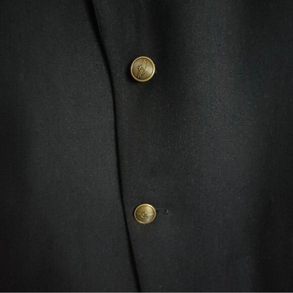 Vintage Dockers Men's Classic Black Anchor Button Blazer - Size 48L - Picture 7 of 8